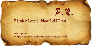 Piskolczi Madléna névjegykártya